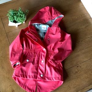 LIKE NEW girls Cat & Jack hooded raincoat size XS